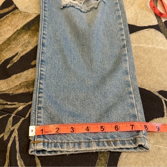 Forever 21 Premium high waisted distressed straight leg boyfriend jeans - Picture 7 of 14